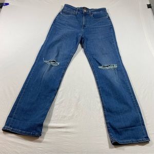 Lee Heritage Distressed High Jeans Blue Denim Jeans Women’s 8M Straight …